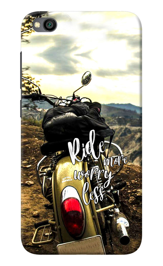 Ride More Worry Less Redmi Go Back Cover