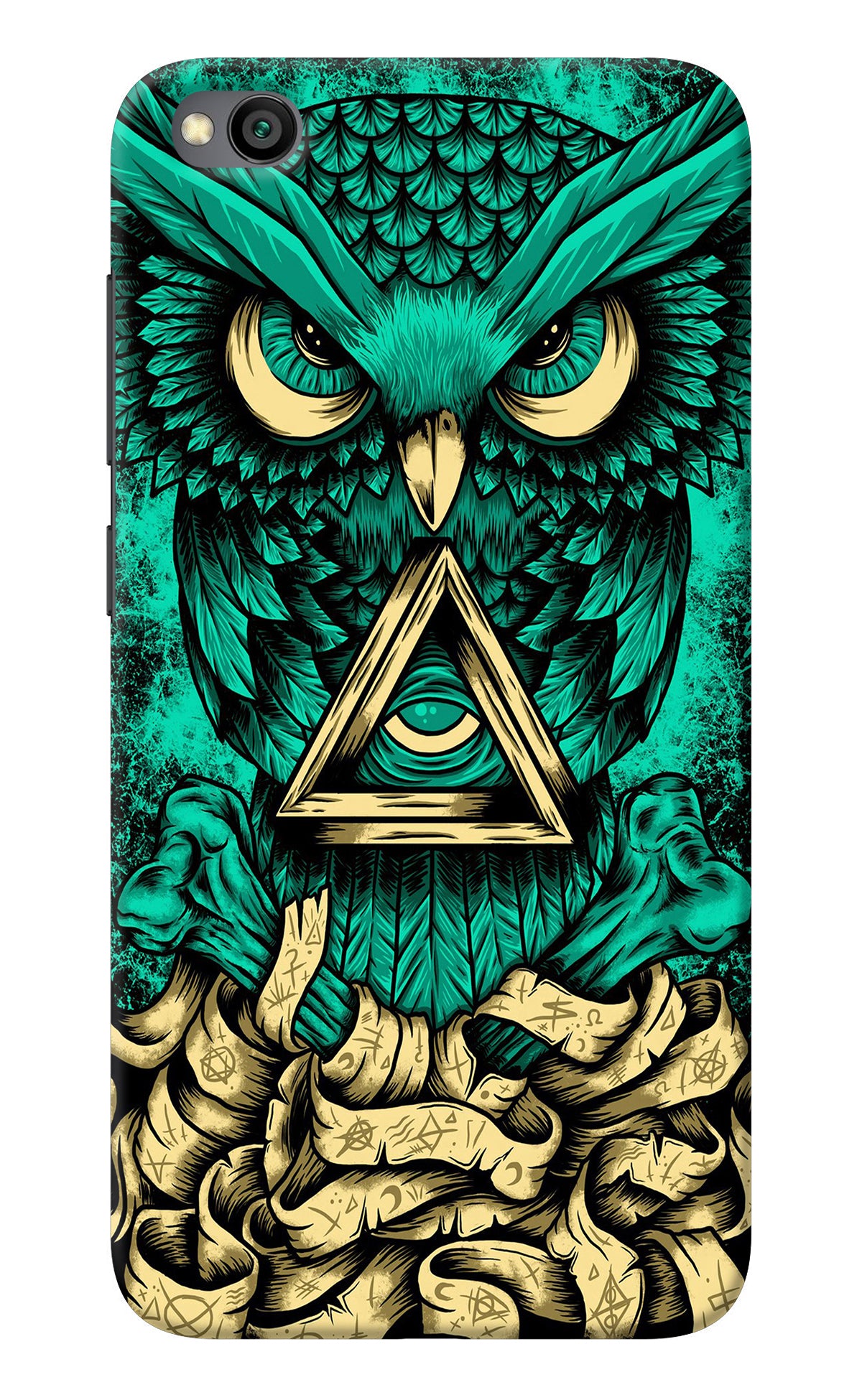 Green Owl Redmi Go Back Cover