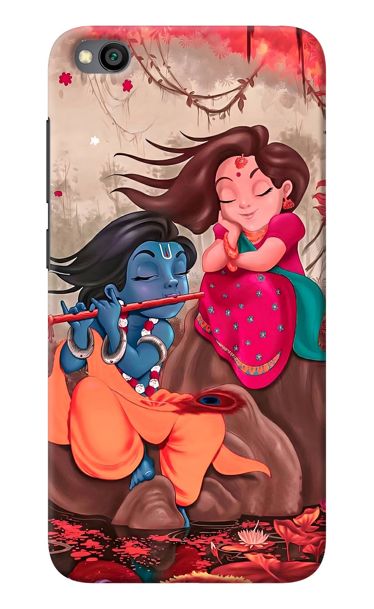 Radhe Krishna Redmi Go Back Cover