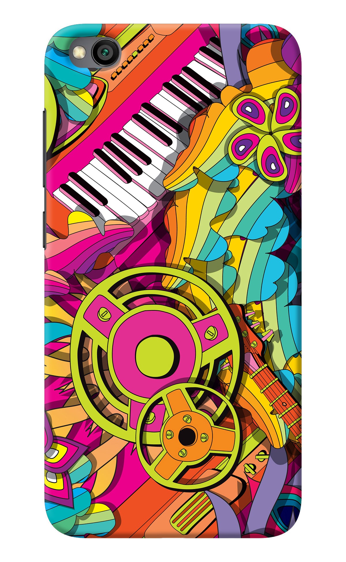 Music Doodle Redmi Go Back Cover