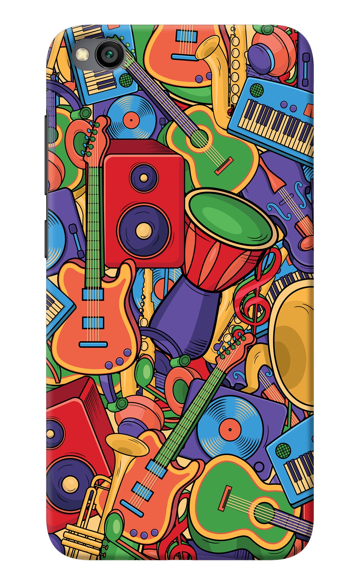 Music Instrument Doodle Redmi Go Back Cover