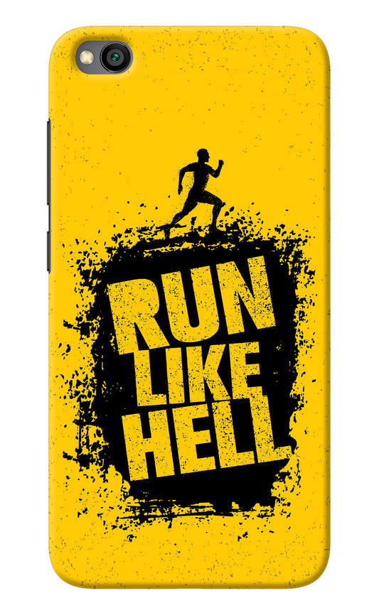 Run Like Hell Redmi Go Back Cover