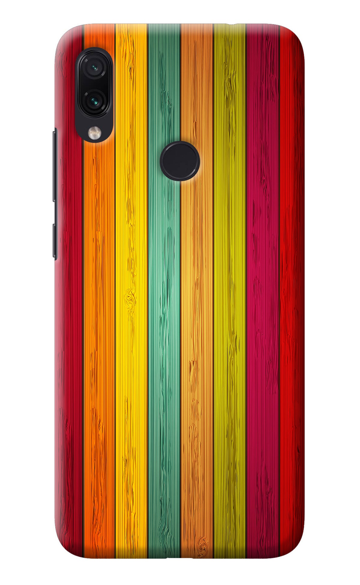 Multicolor Wooden Redmi Note 7S Back Cover