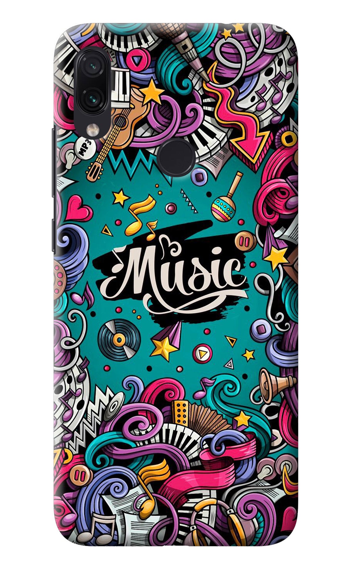 Music Graffiti Redmi Note 7S Back Cover