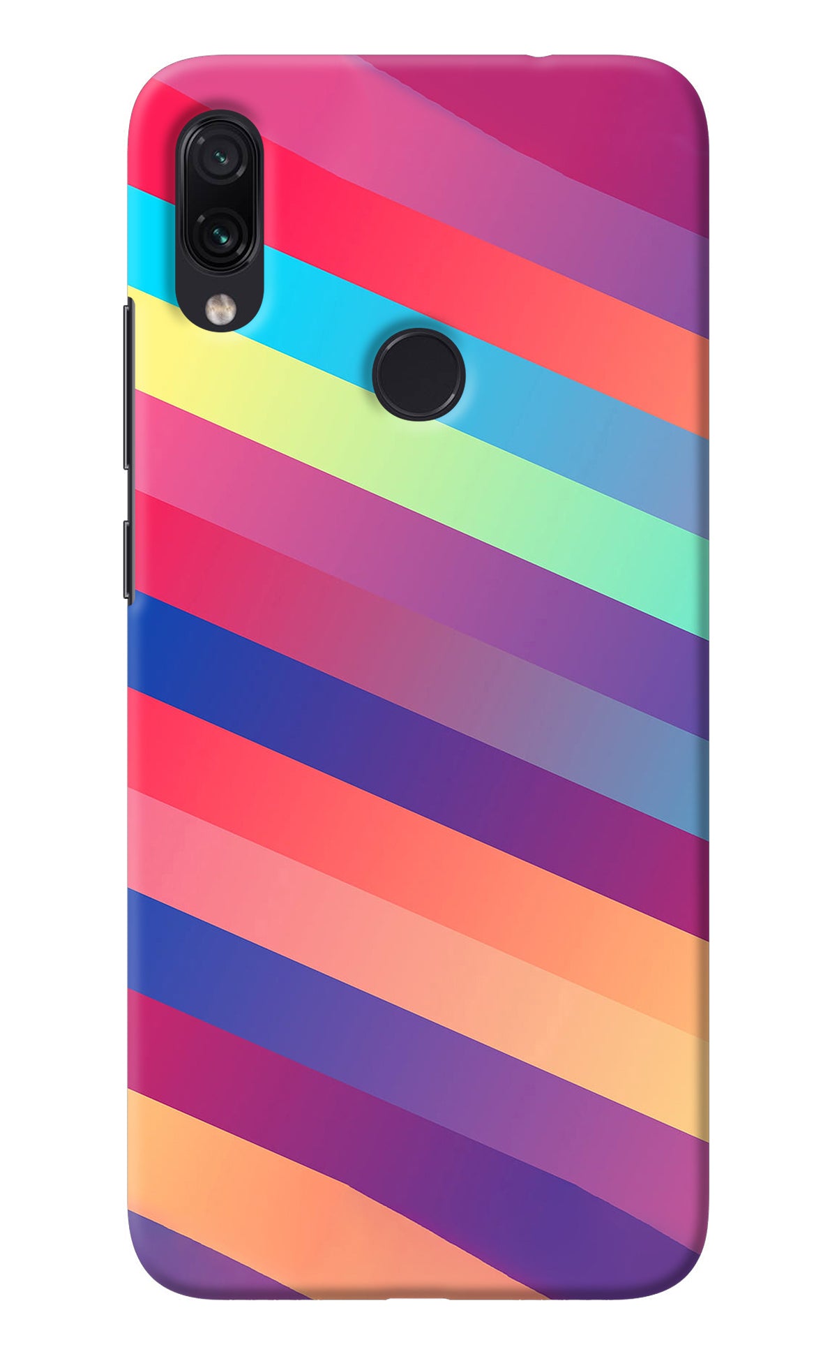 Stripes color Redmi Note 7S Back Cover