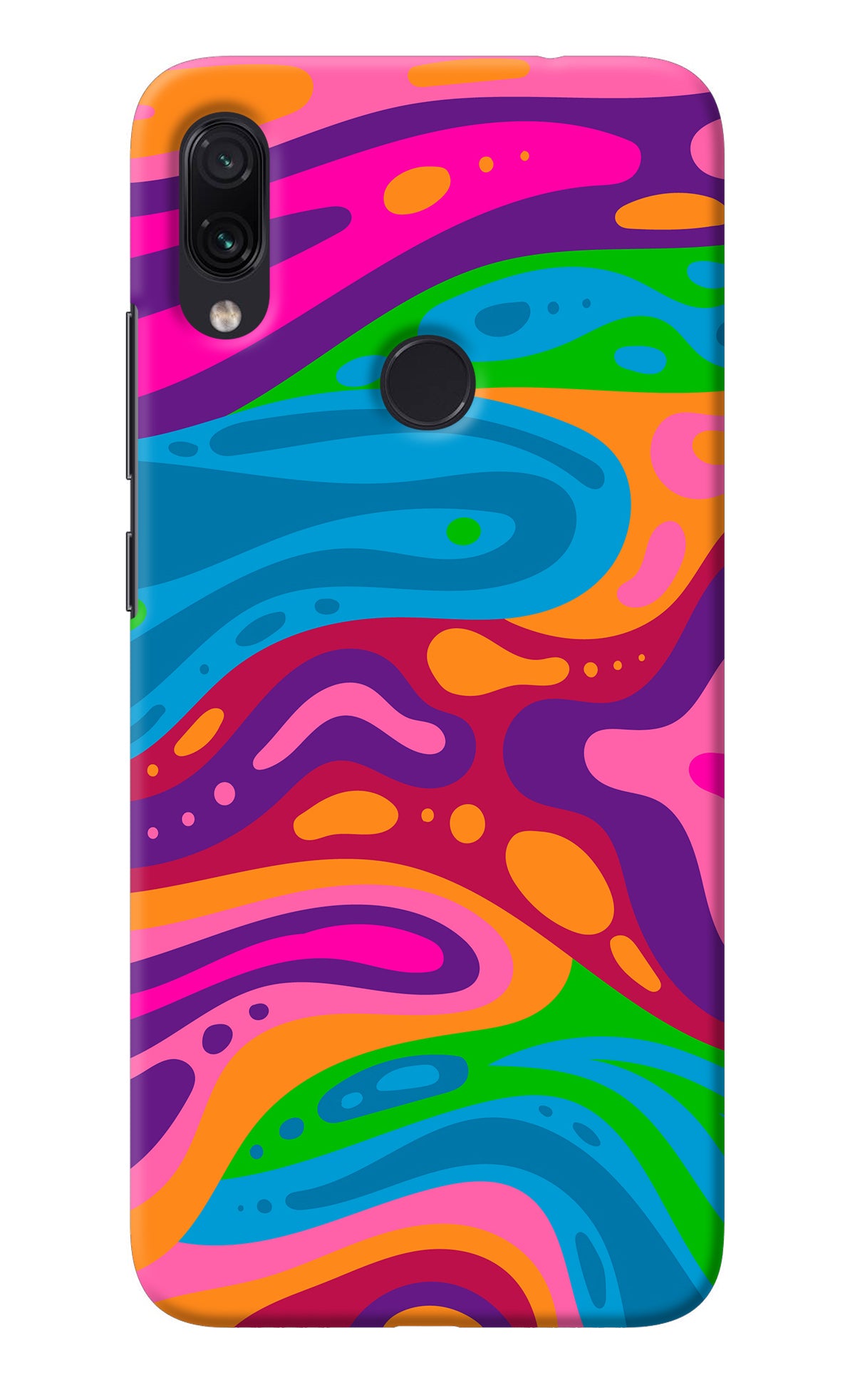 Trippy Pattern Redmi Note 7S Back Cover