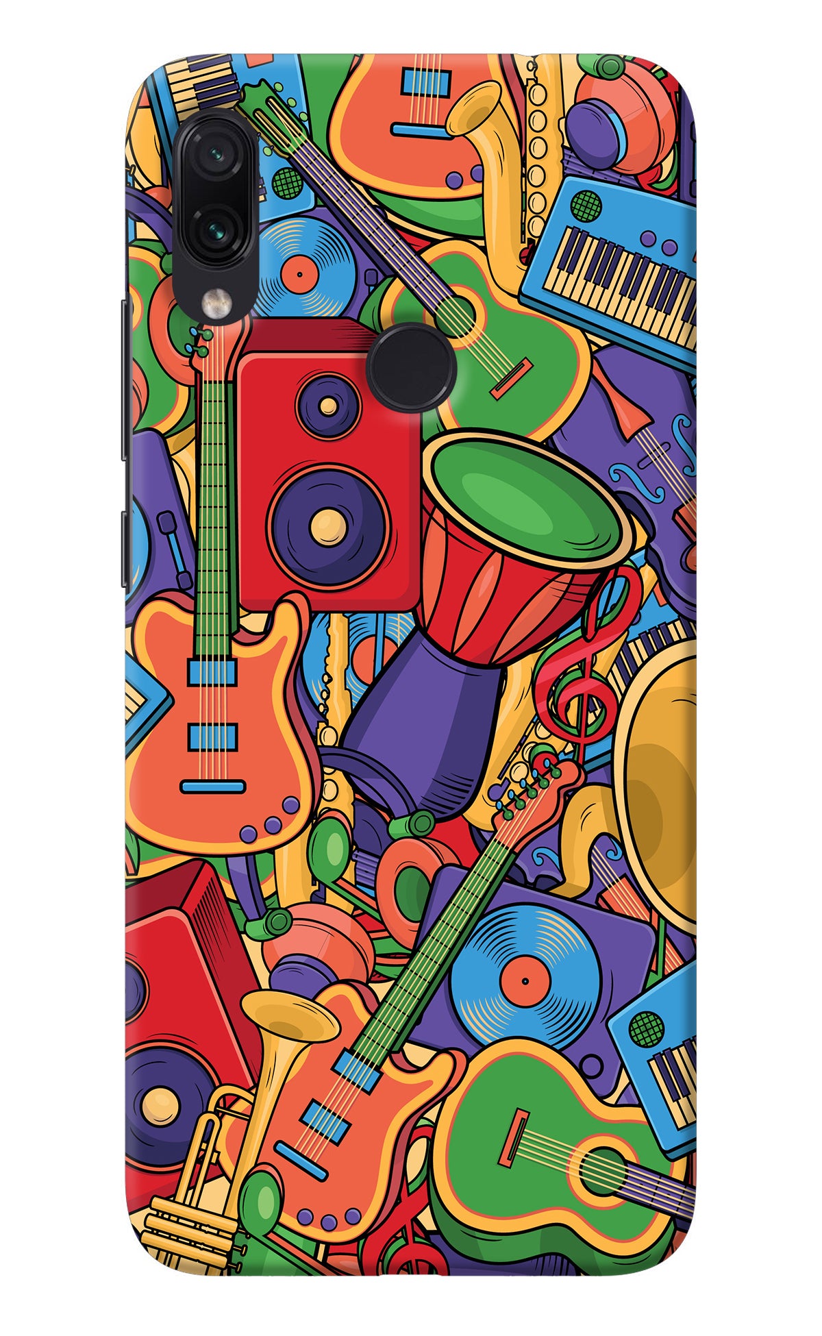 Music Instrument Doodle Redmi Note 7S Back Cover