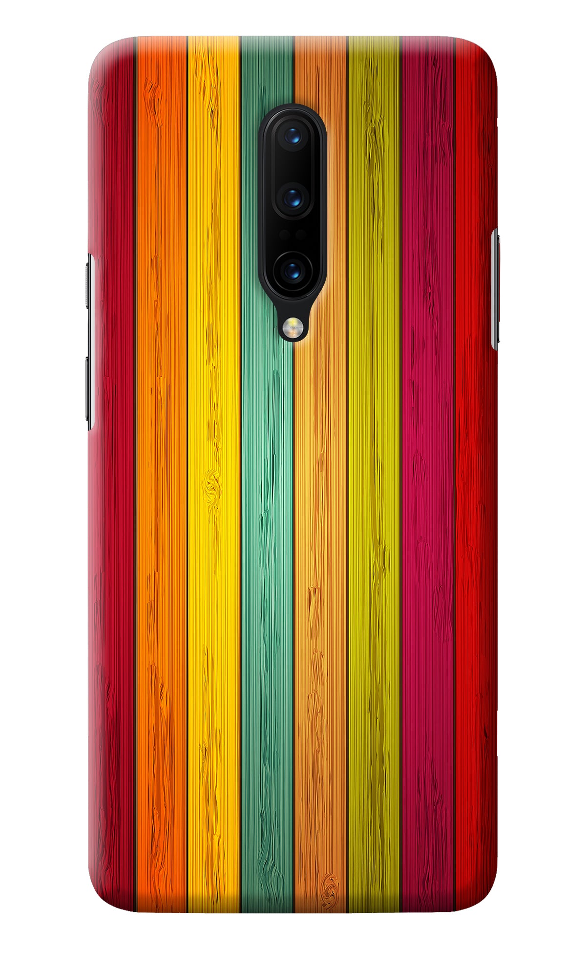 Multicolor Wooden Oneplus 7 Pro Back Cover