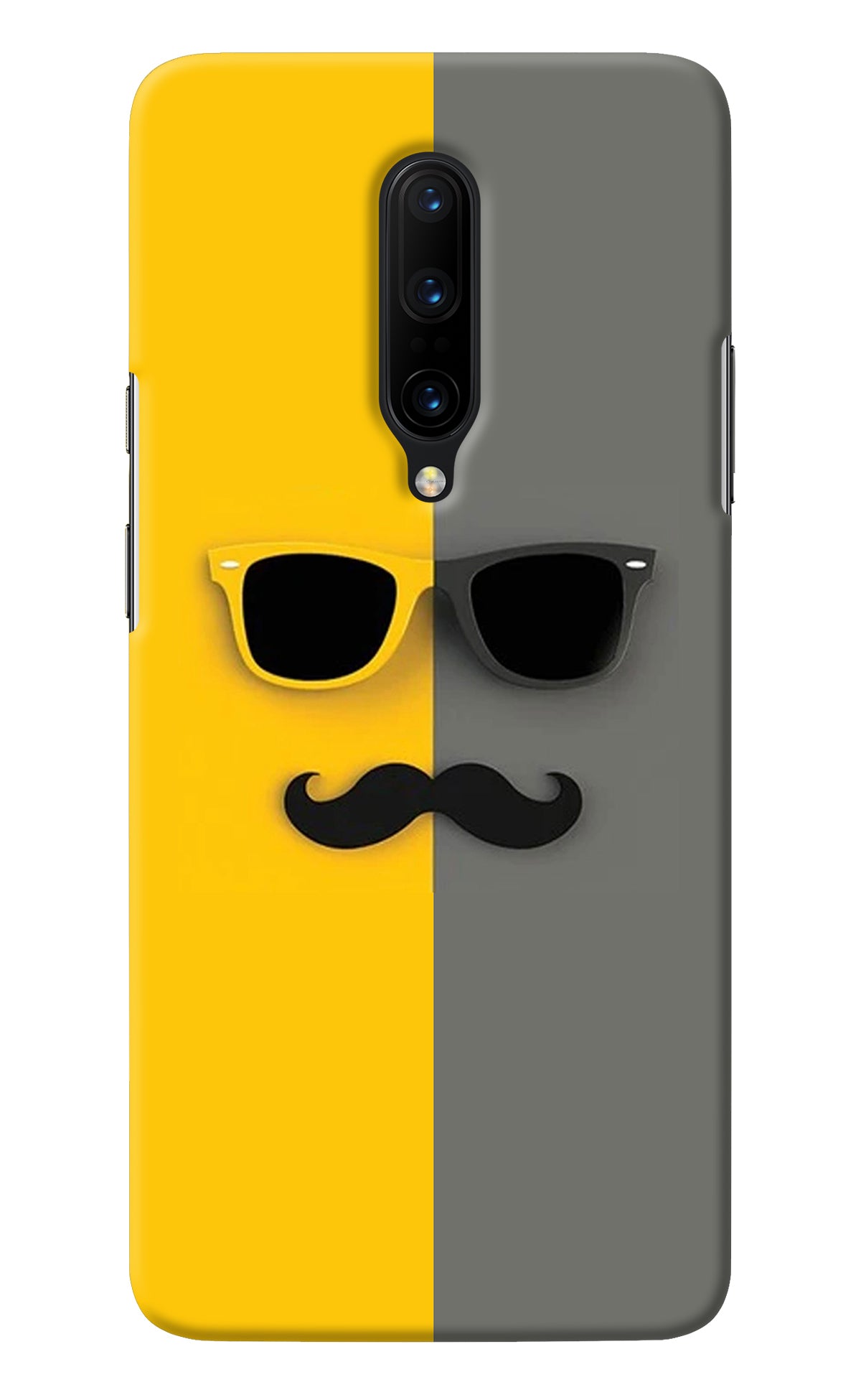 Sunglasses with Mustache Oneplus 7 Pro Back Cover