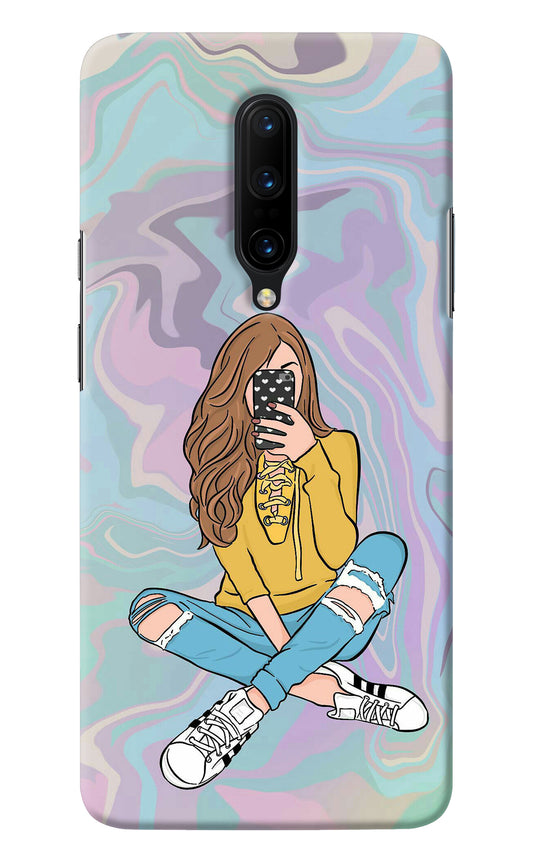 Selfie Girl Oneplus 7 Pro Back Cover