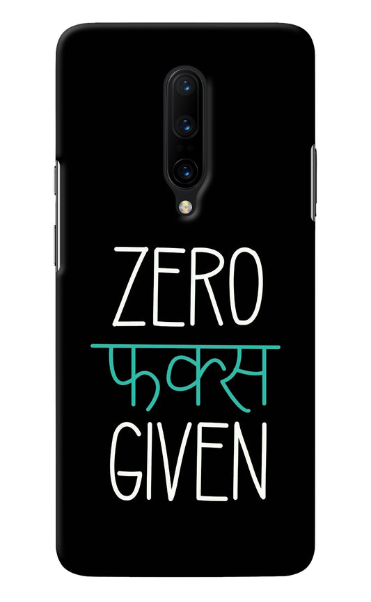 Zero Fucks Given Oneplus 7 Pro Back Cover