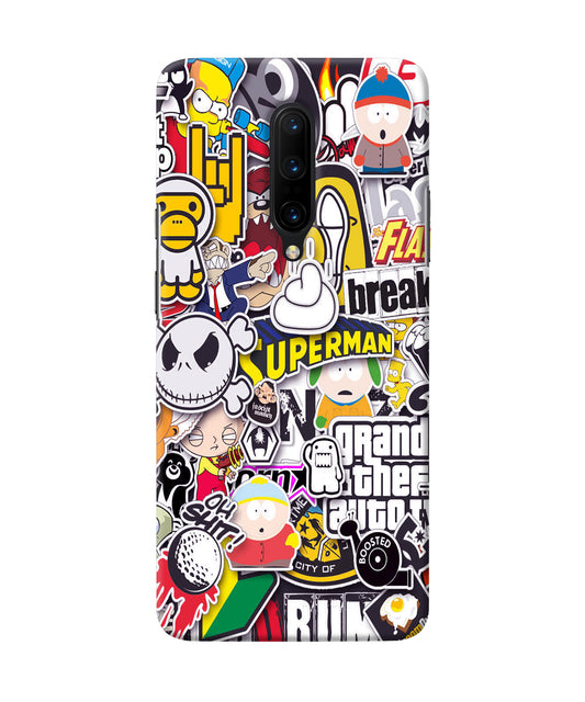 Sticker Bomb Oneplus 7 Pro Back Cover