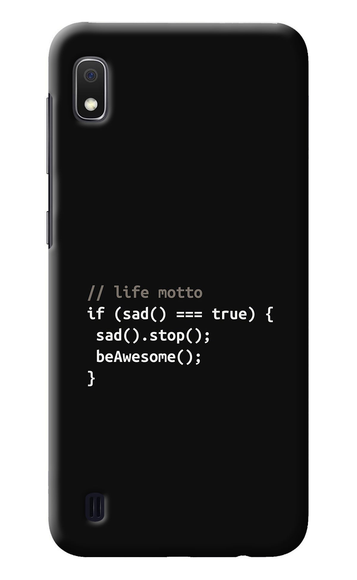 Life Motto Code Samsung A10 Back Cover