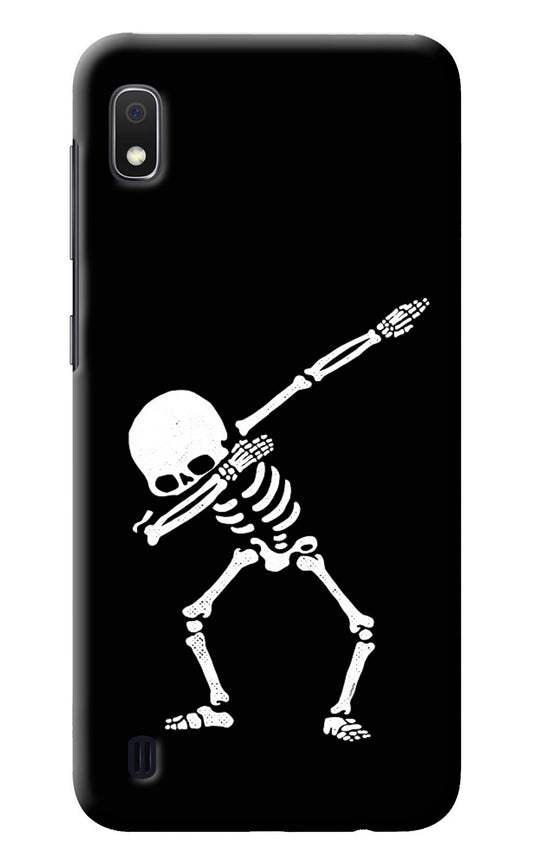 Dabbing Skeleton Art Samsung A10 Back Cover