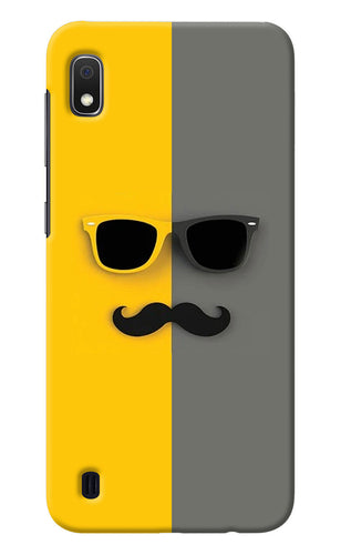 Sunglasses with Mustache Samsung A10 Back Cover