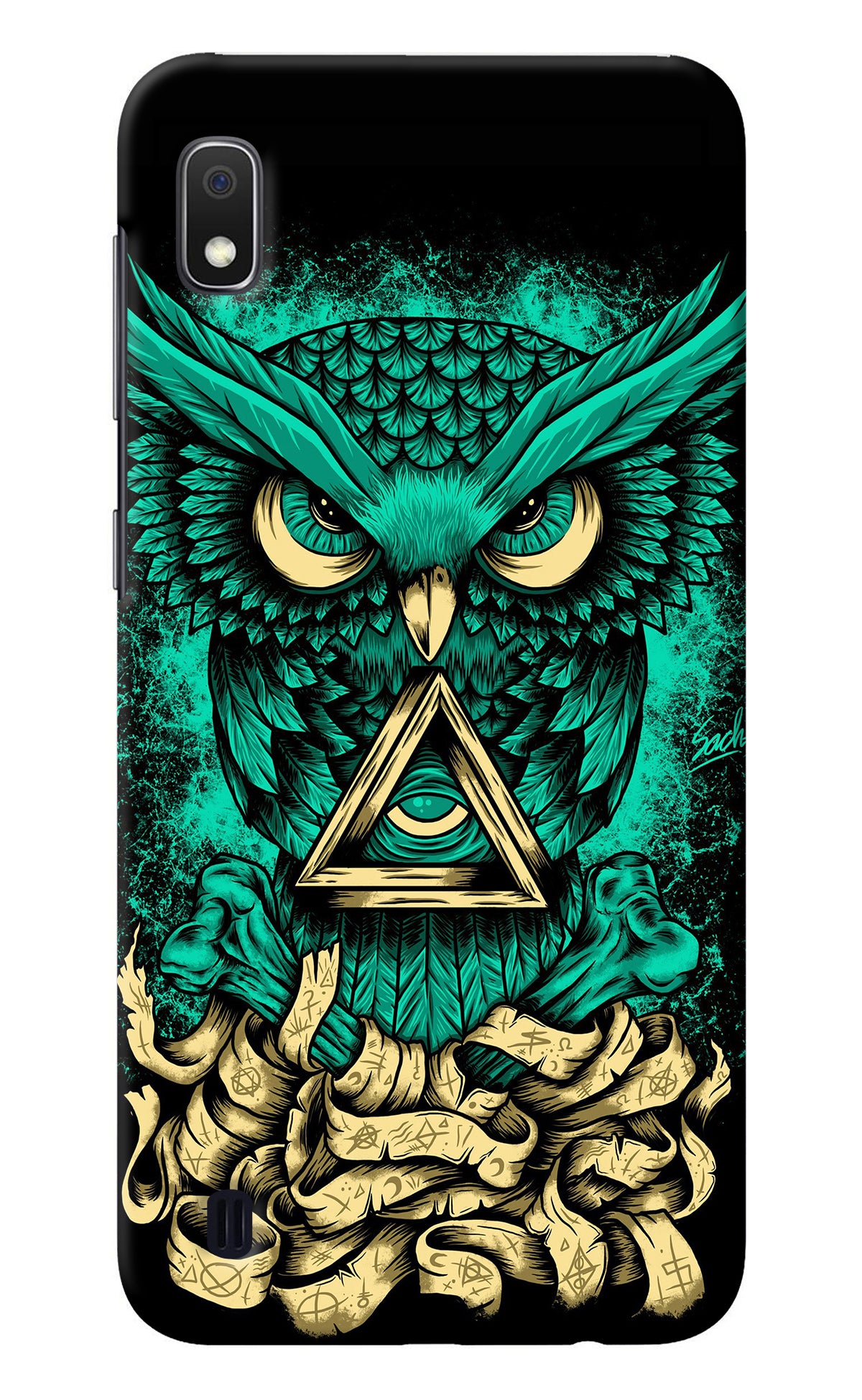 Green Owl Samsung A10 Back Cover