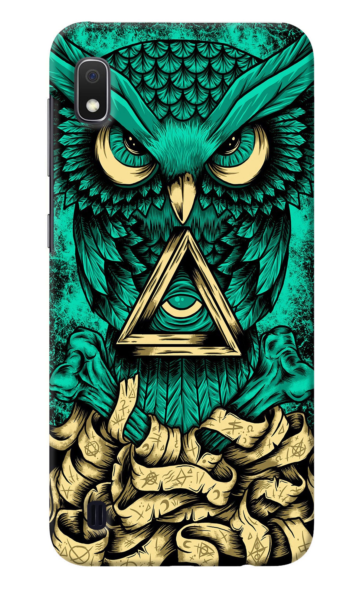 Green Owl Samsung A10 Back Cover