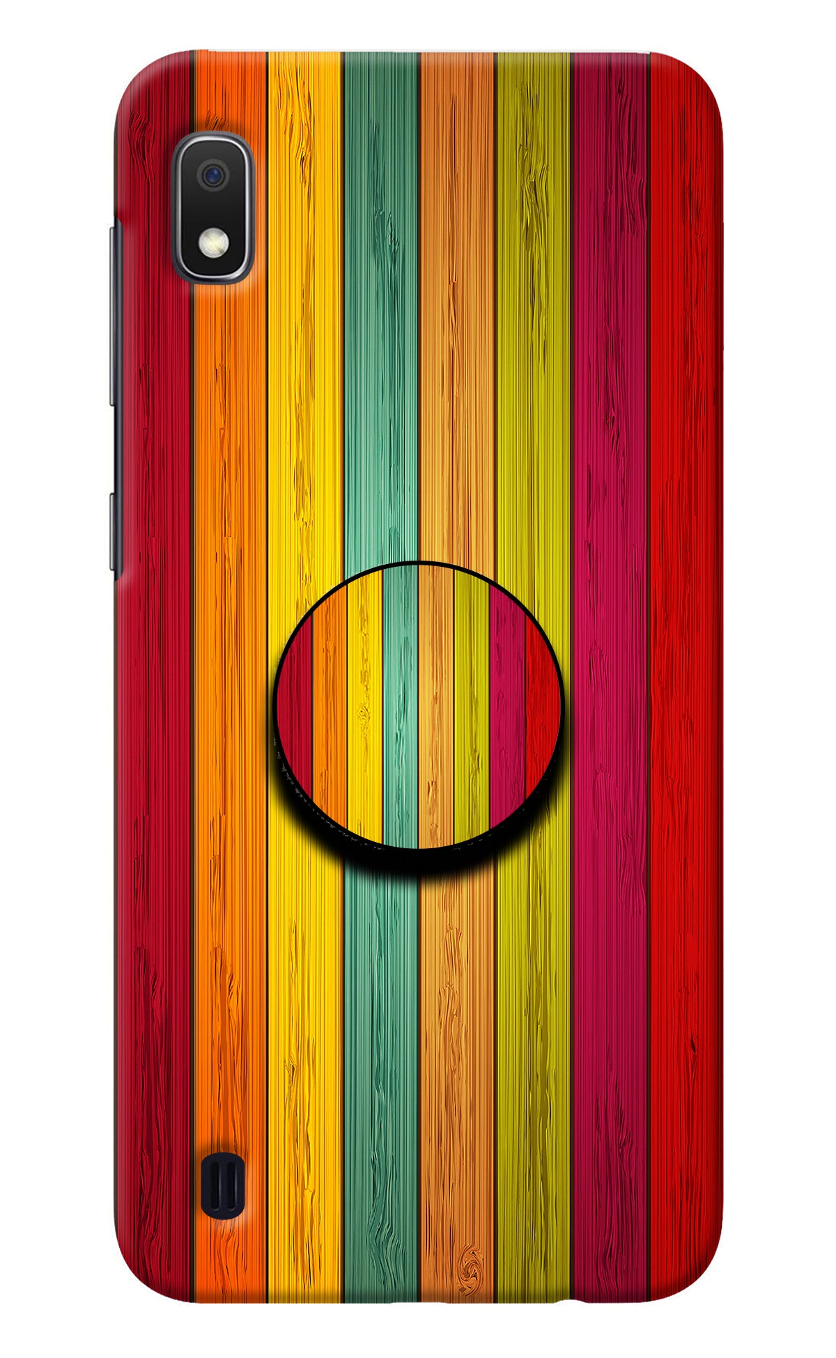 Multicolor Wooden Samsung A10 Pop Case