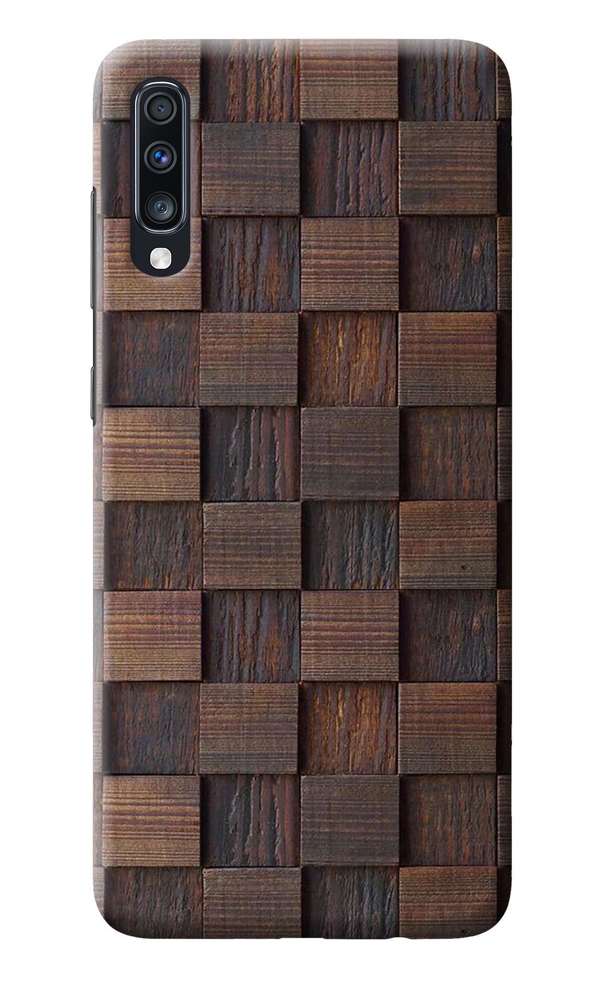 Wooden Cube Design Samsung A70 Back Cover