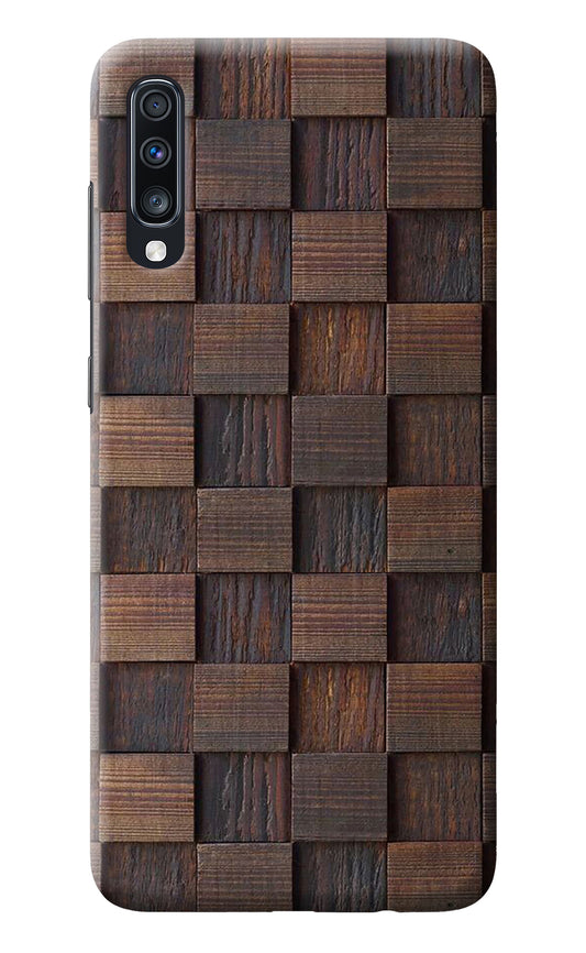 Wooden Cube Design Samsung A70 Back Cover