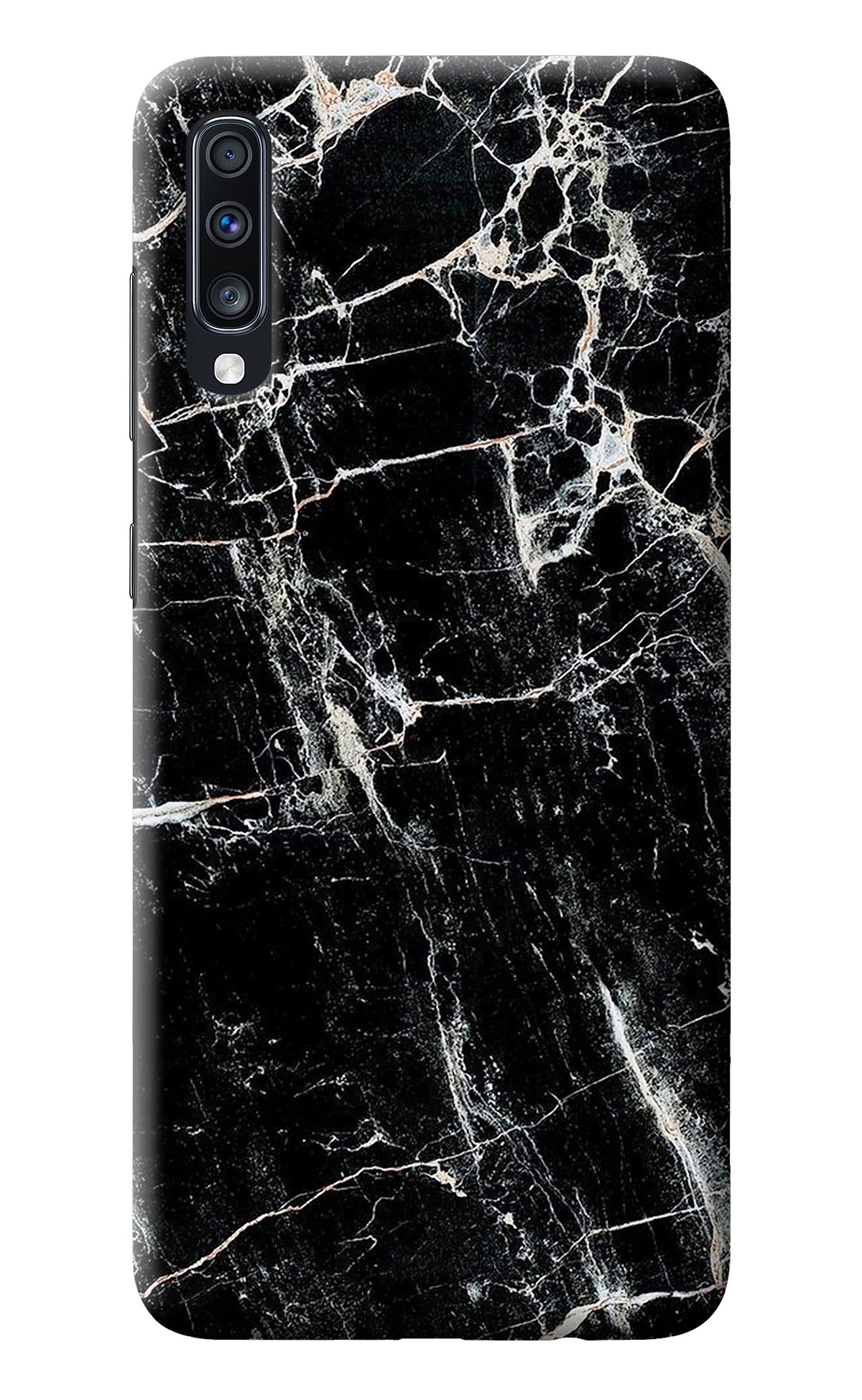 Black Marble Texture Samsung A70 Back Cover