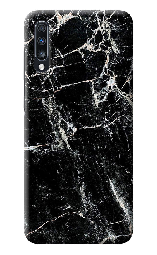 Black Marble Texture Samsung A70 Back Cover