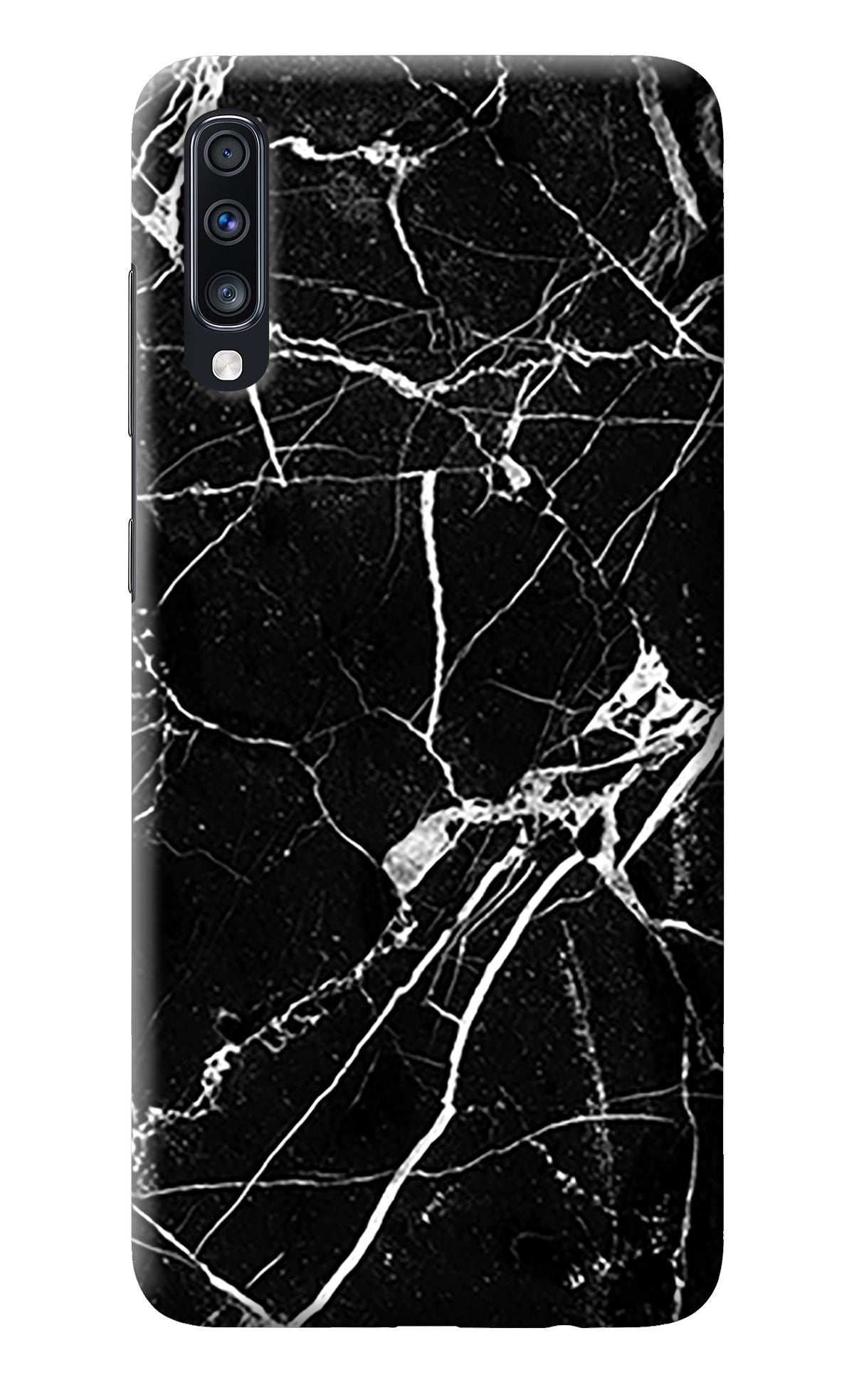 Black Marble Pattern Samsung A70 Back Cover