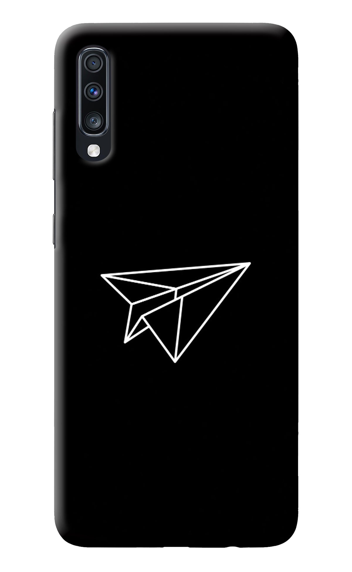 Paper Plane White Samsung A70 Back Cover