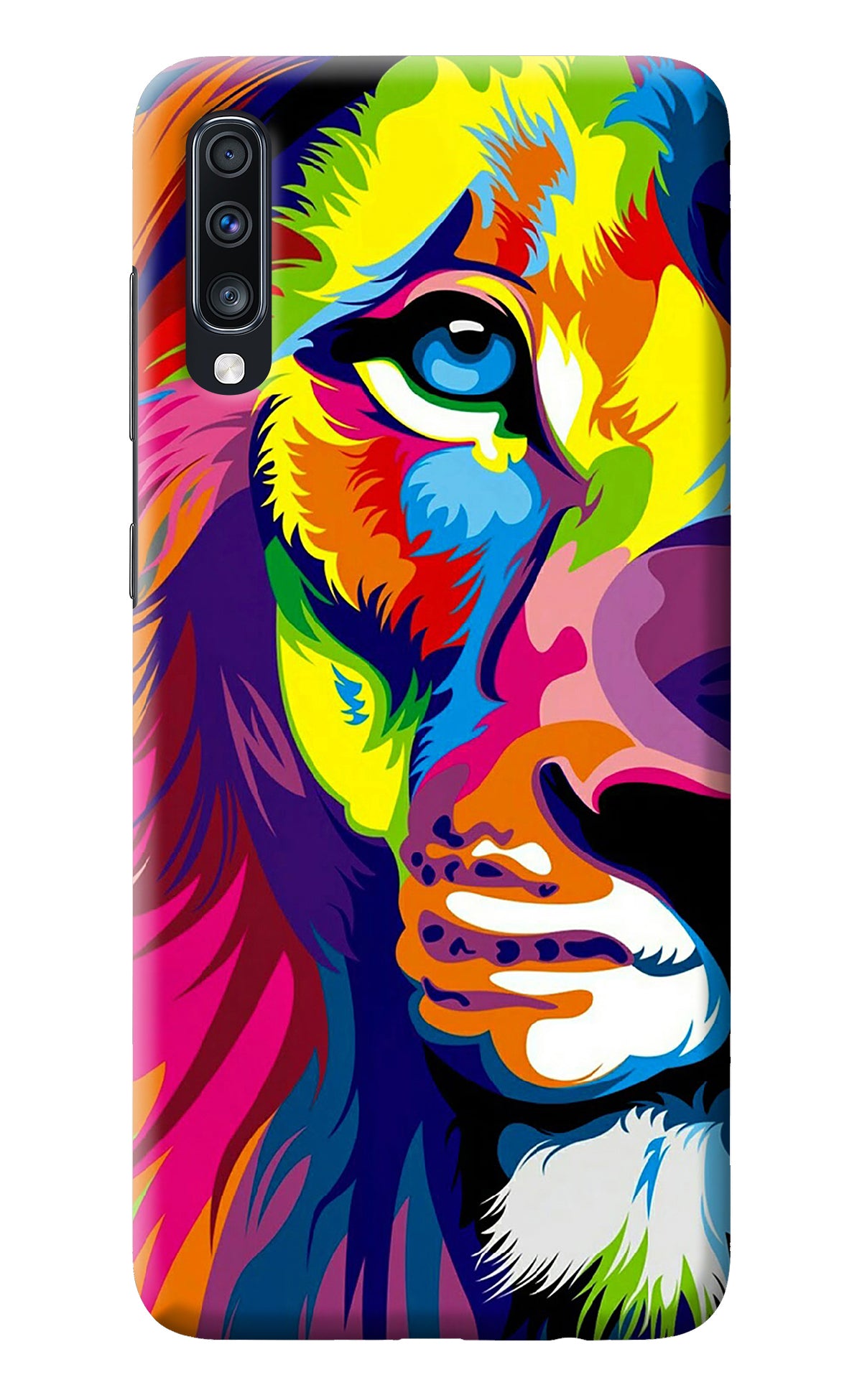 Lion Half Face Samsung A70 Back Cover