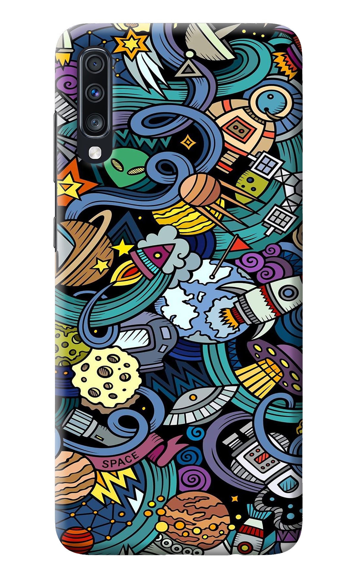 Space Abstract Samsung A70 Back Cover