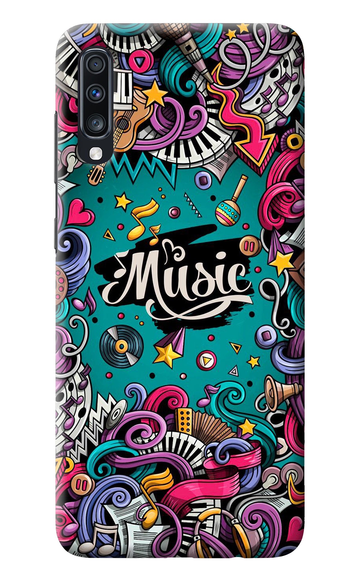 Music Graffiti Samsung A70 Back Cover