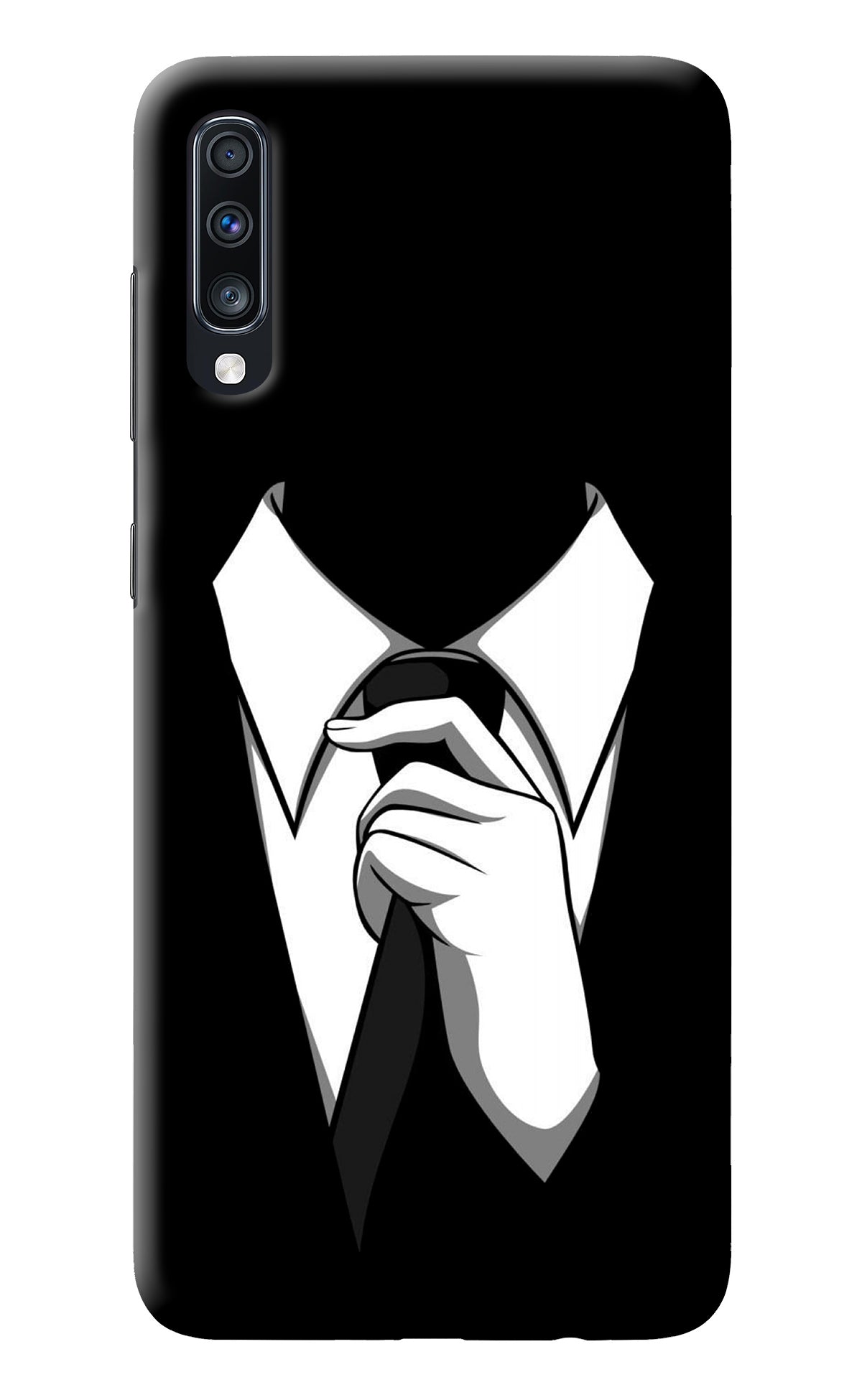 Black Tie Samsung A70 Back Cover