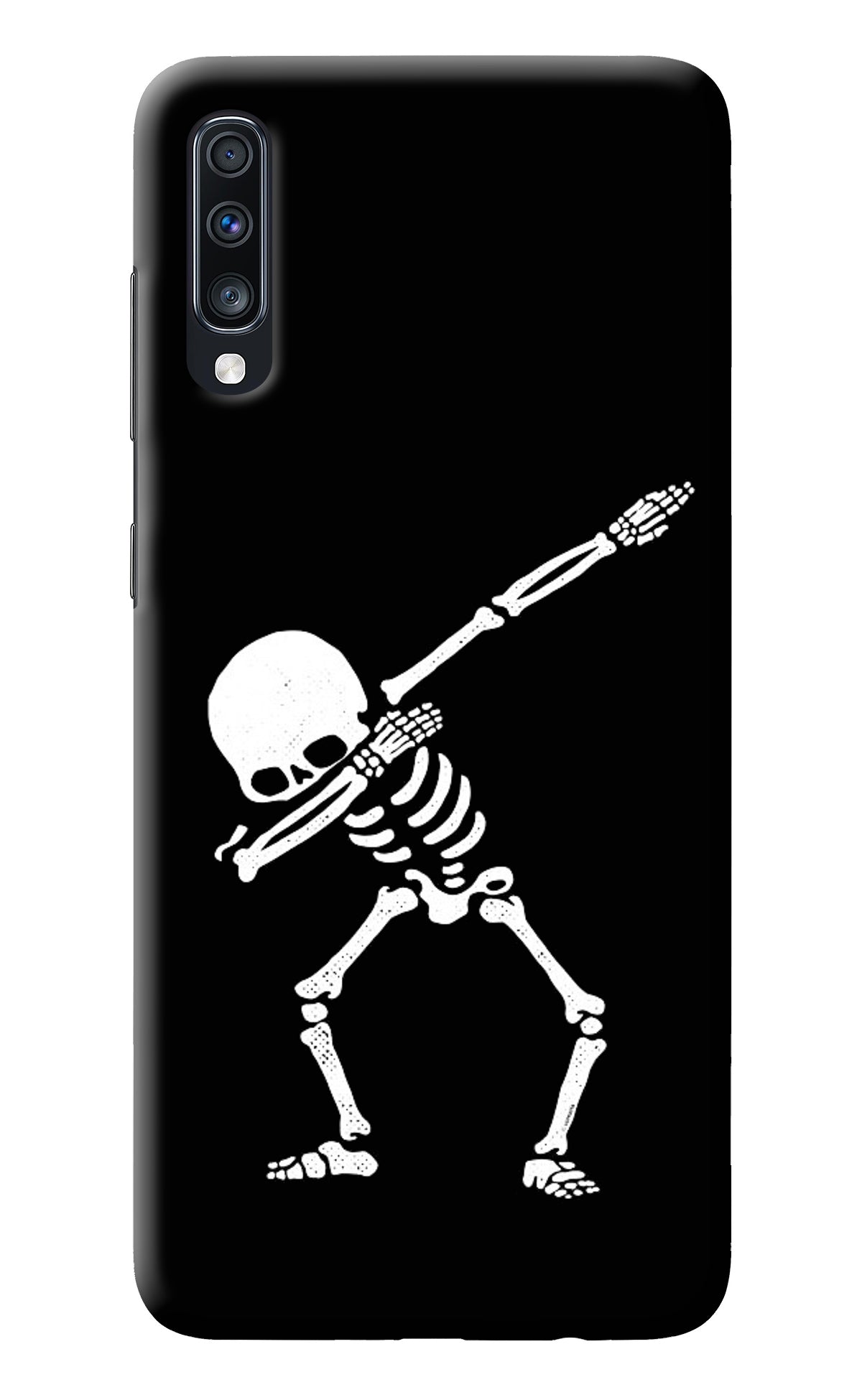 Dabbing Skeleton Art Samsung A70 Back Cover