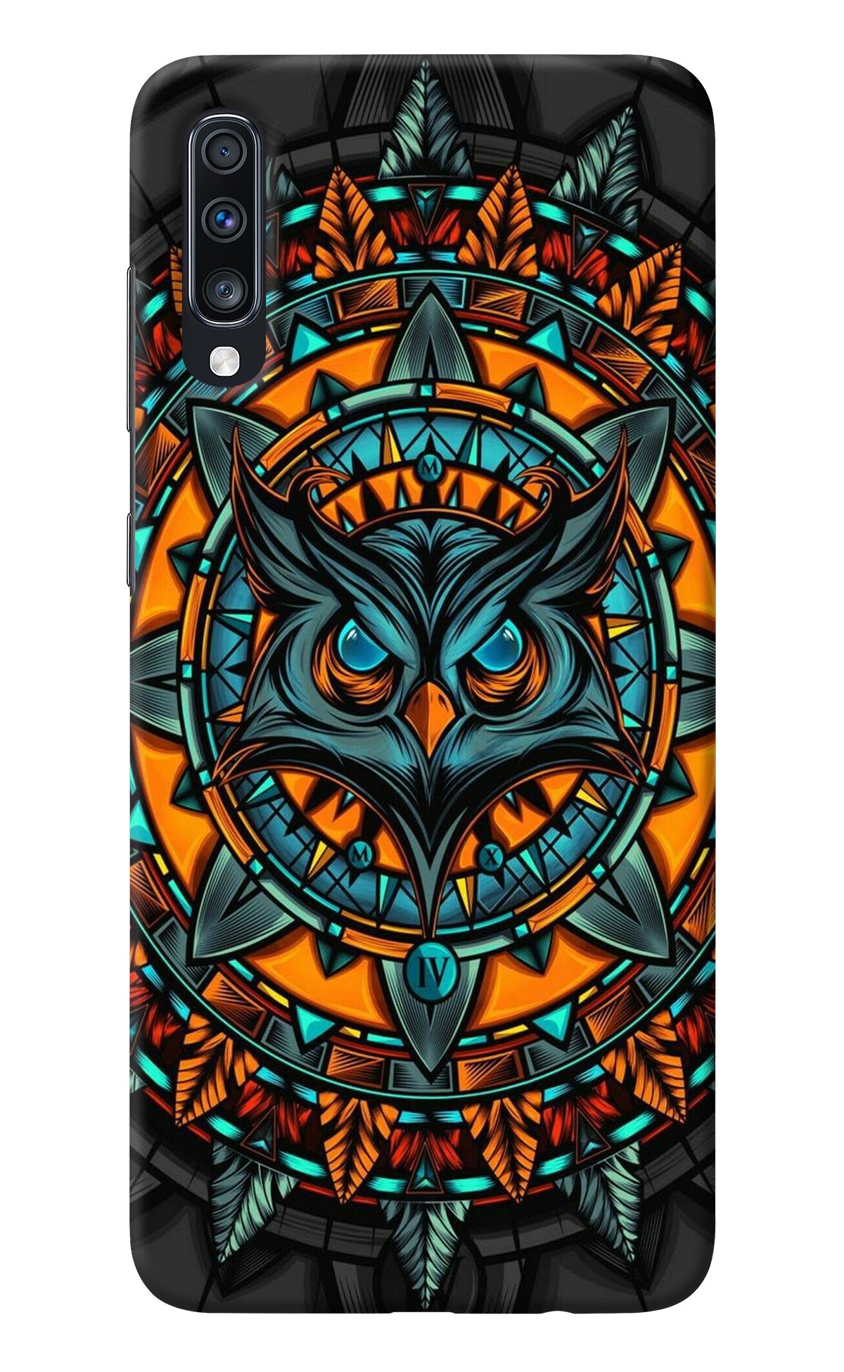 Angry Owl Art Samsung A70 Back Cover