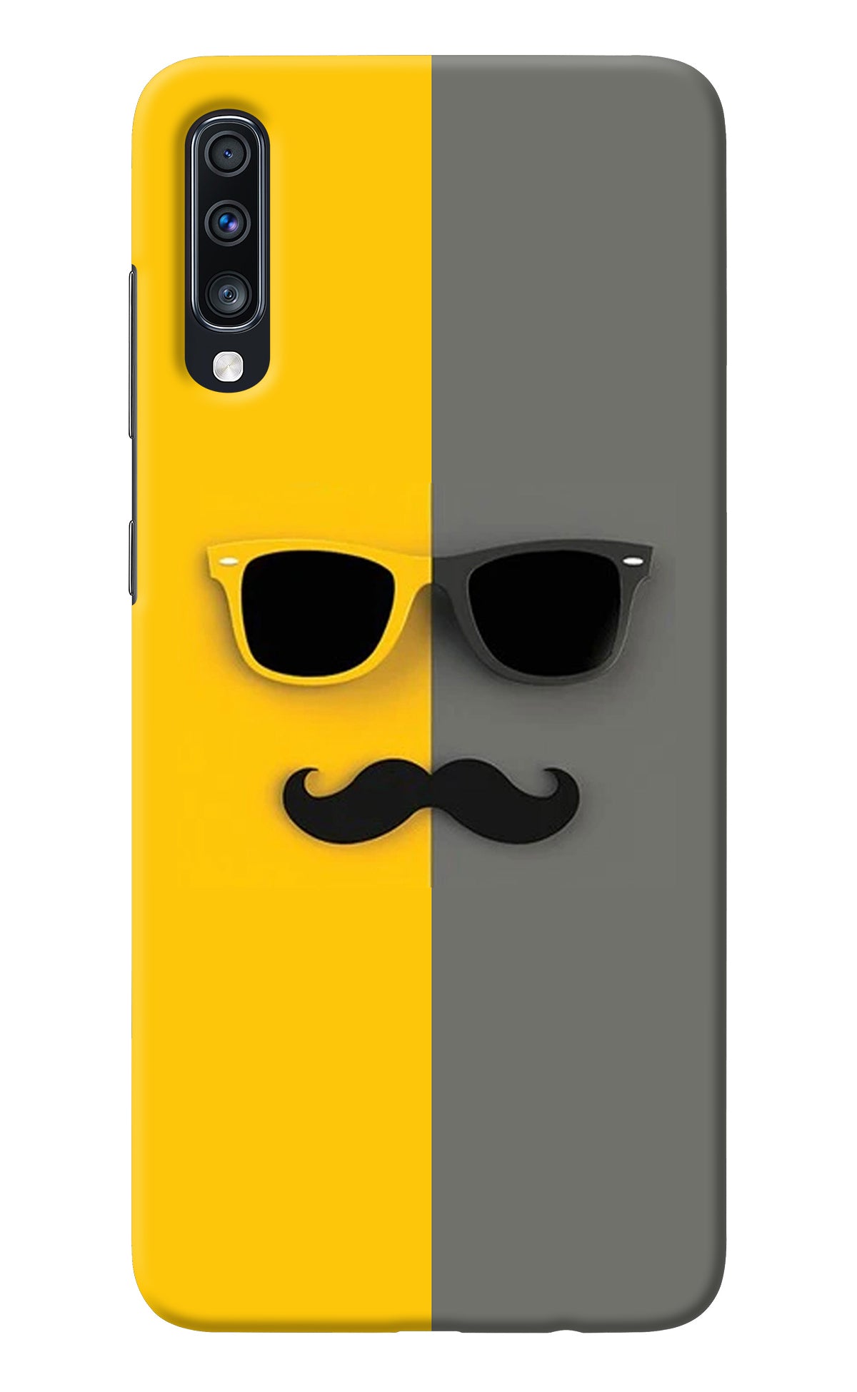 Sunglasses with Mustache Samsung A70 Back Cover