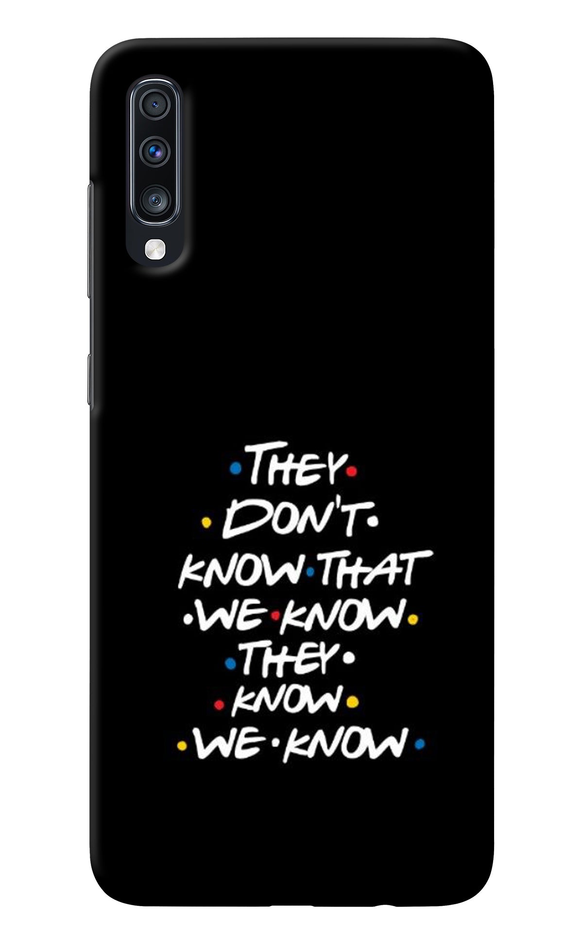 FRIENDS Dialogue Samsung A70 Back Cover