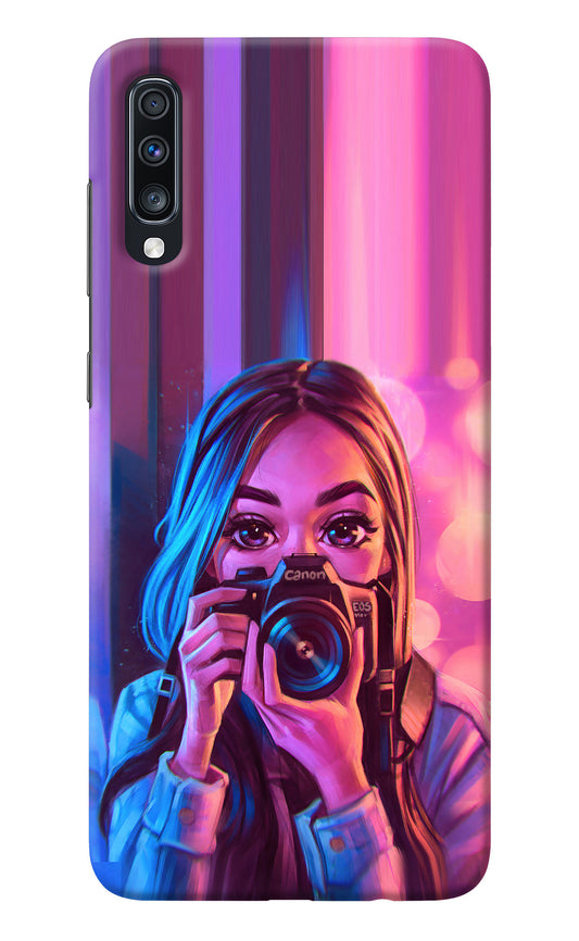 Girl Photographer Samsung A70 Back Cover