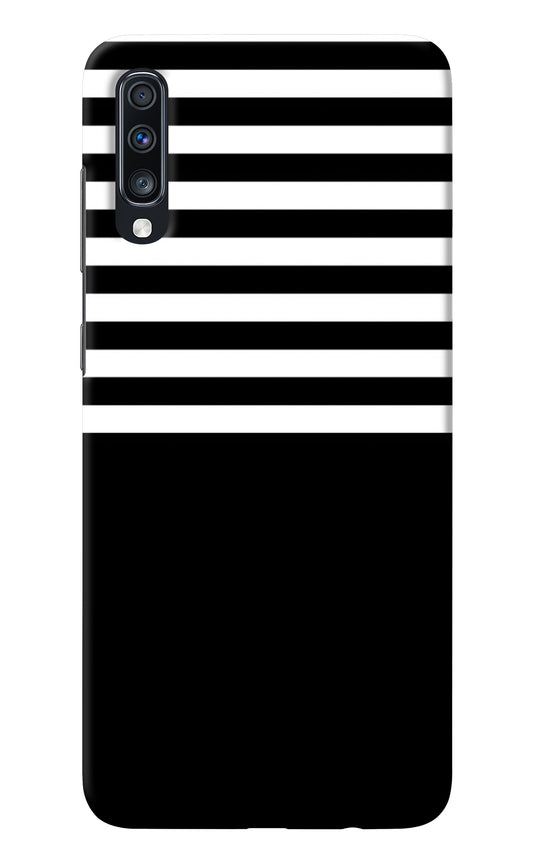 Black and White Print Samsung A70 Back Cover