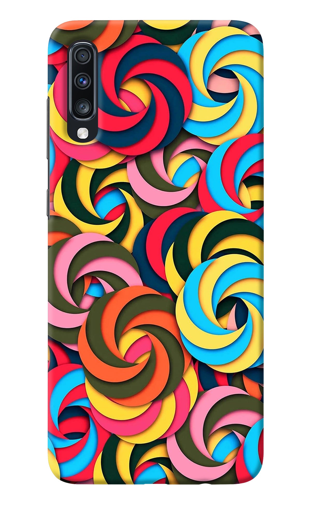 Spiral Pattern Samsung A70 Back Cover