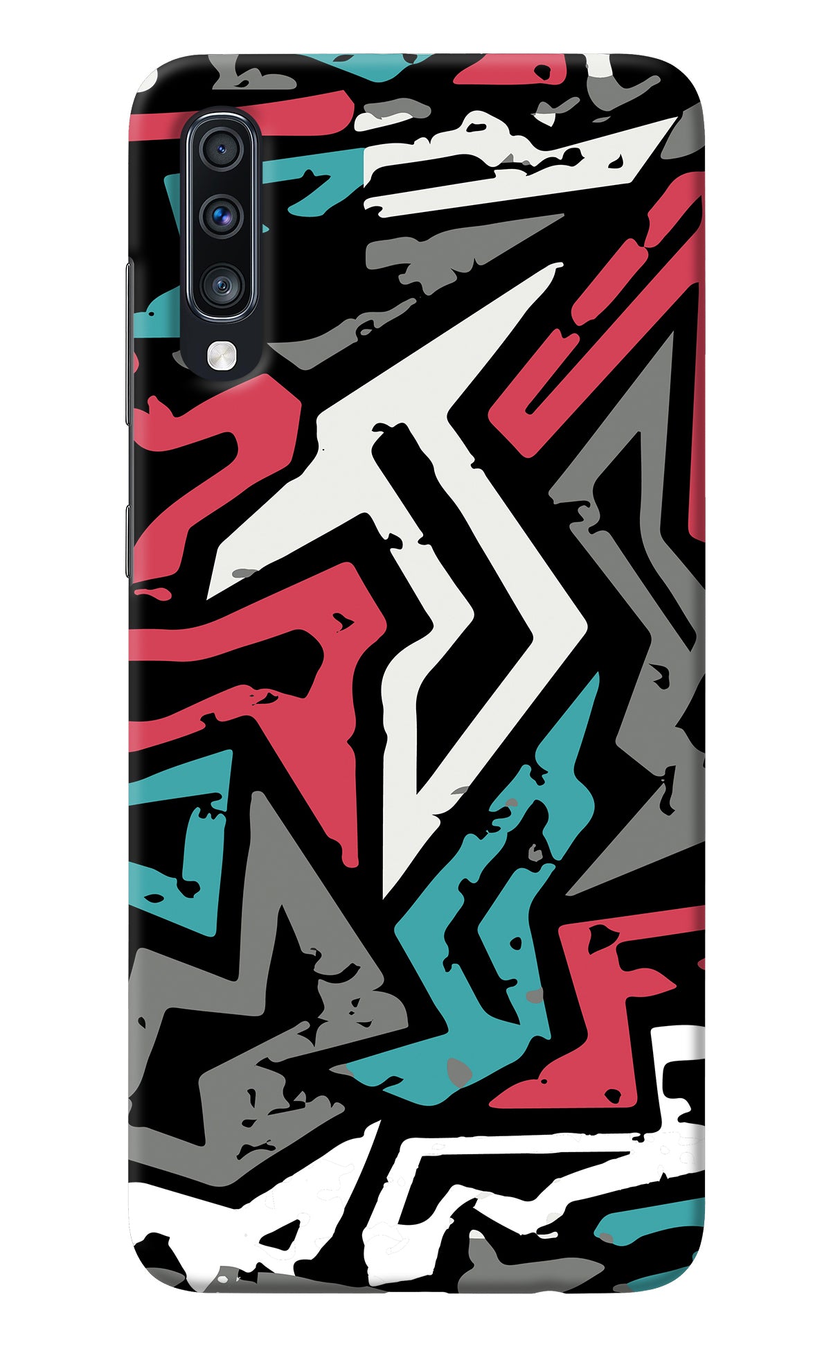 Geometric Graffiti Samsung A70 Back Cover