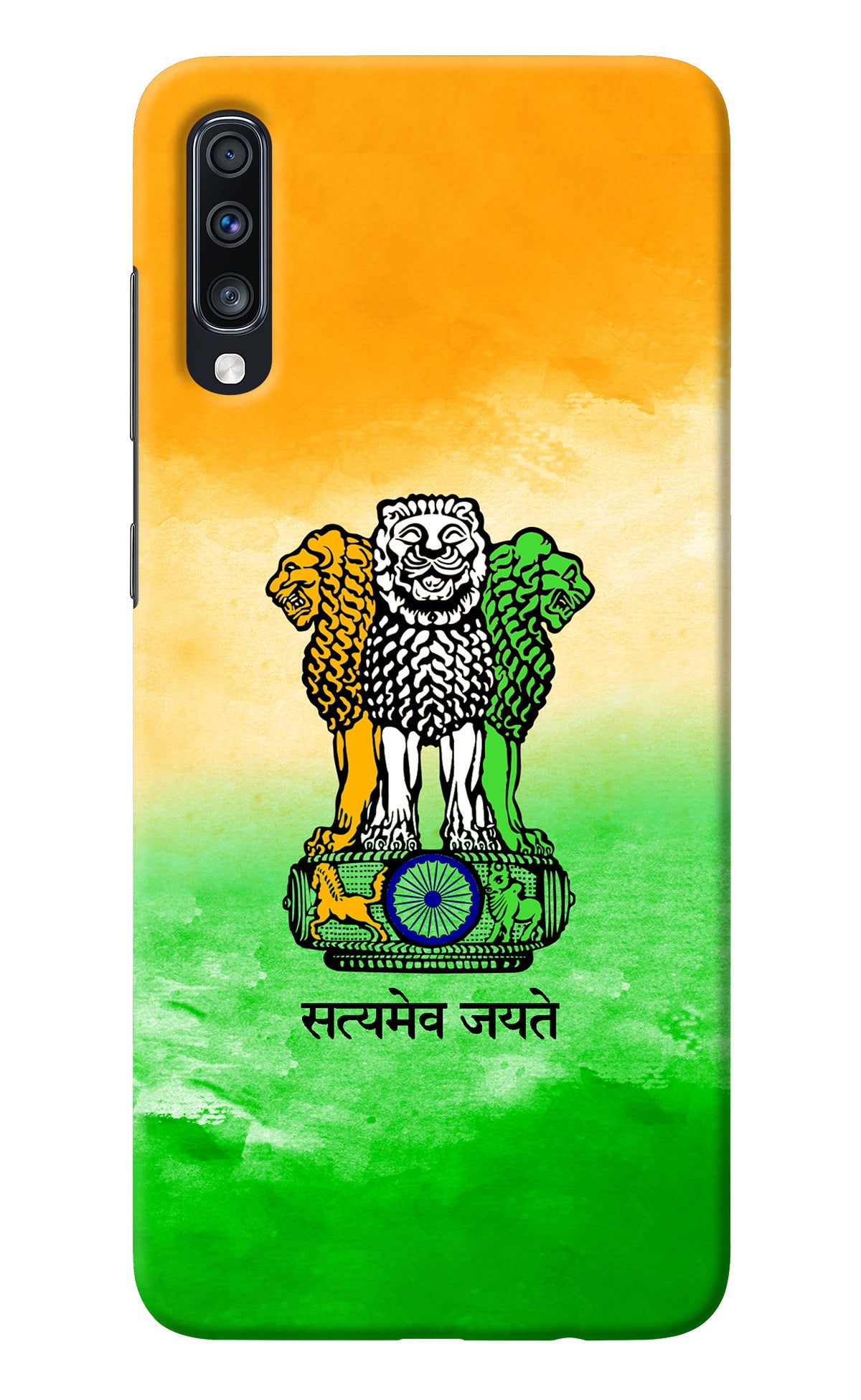 Satyamev Jayate Flag Samsung A70 Back Cover