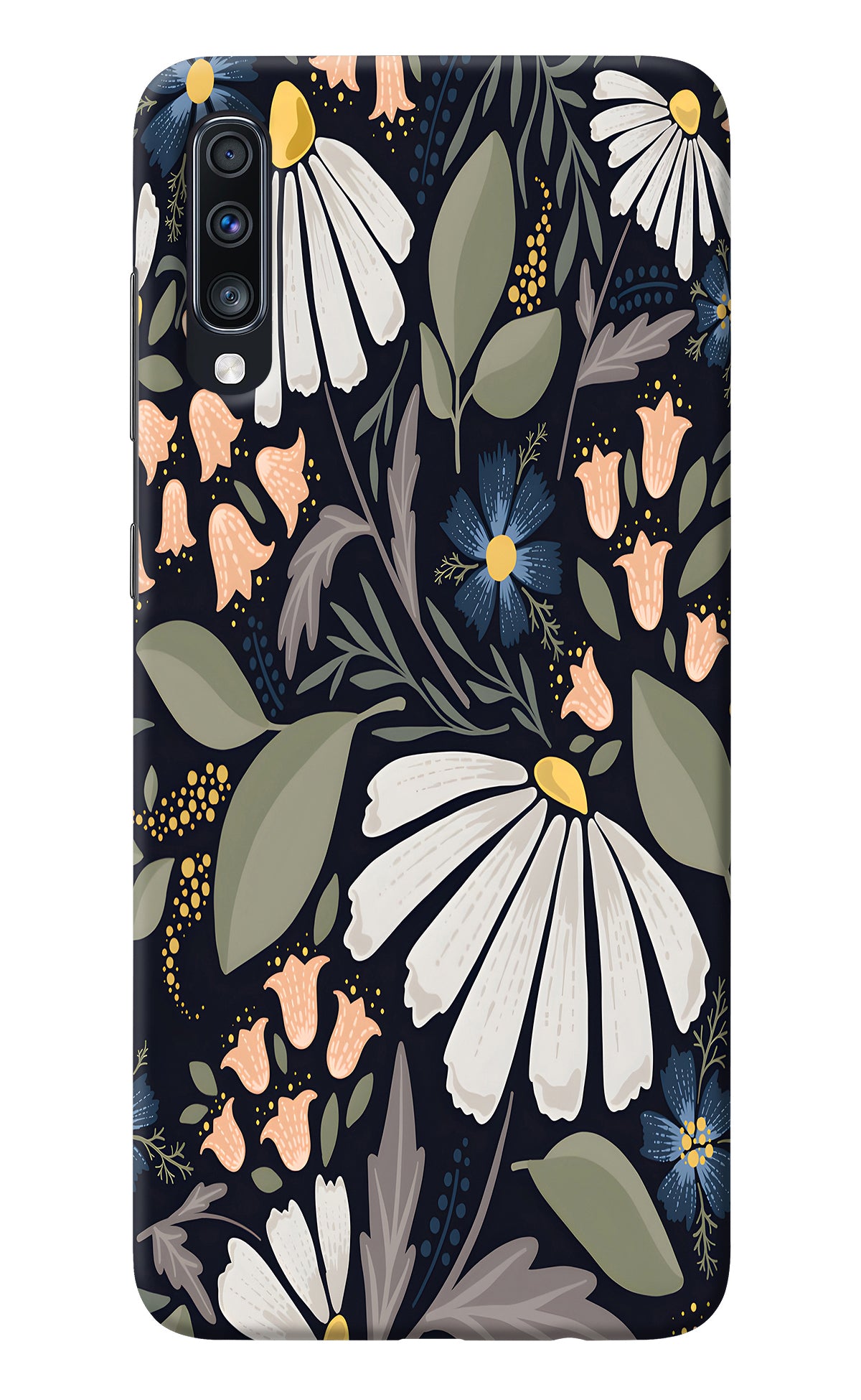 Flowers Art Samsung A70 Back Cover