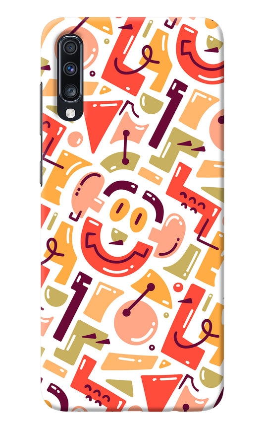 Doodle Pattern Samsung A70 Back Cover