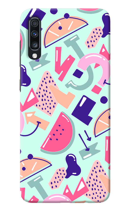 Doodle Pattern Samsung A70 Back Cover