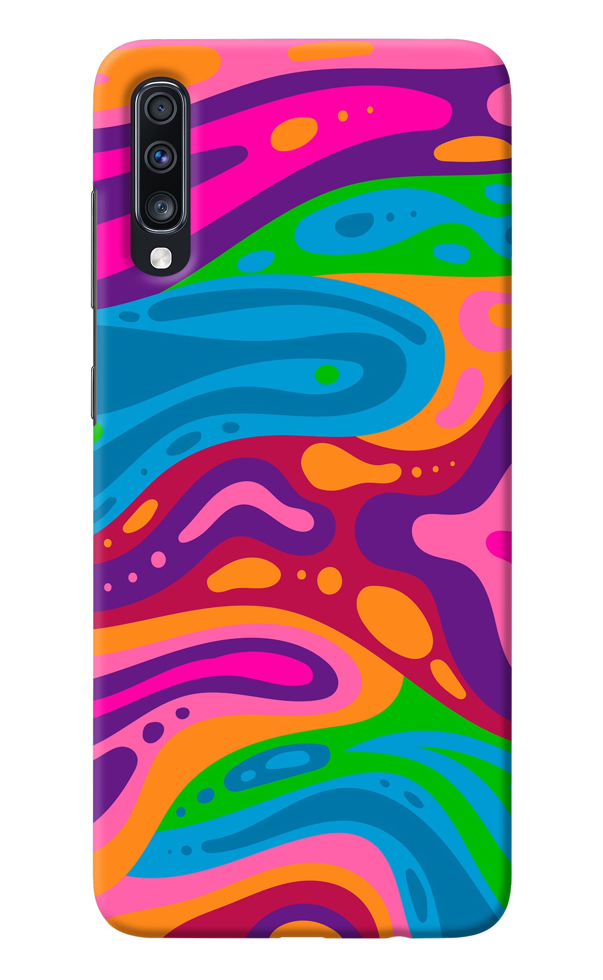 Trippy Pattern Samsung A70 Back Cover