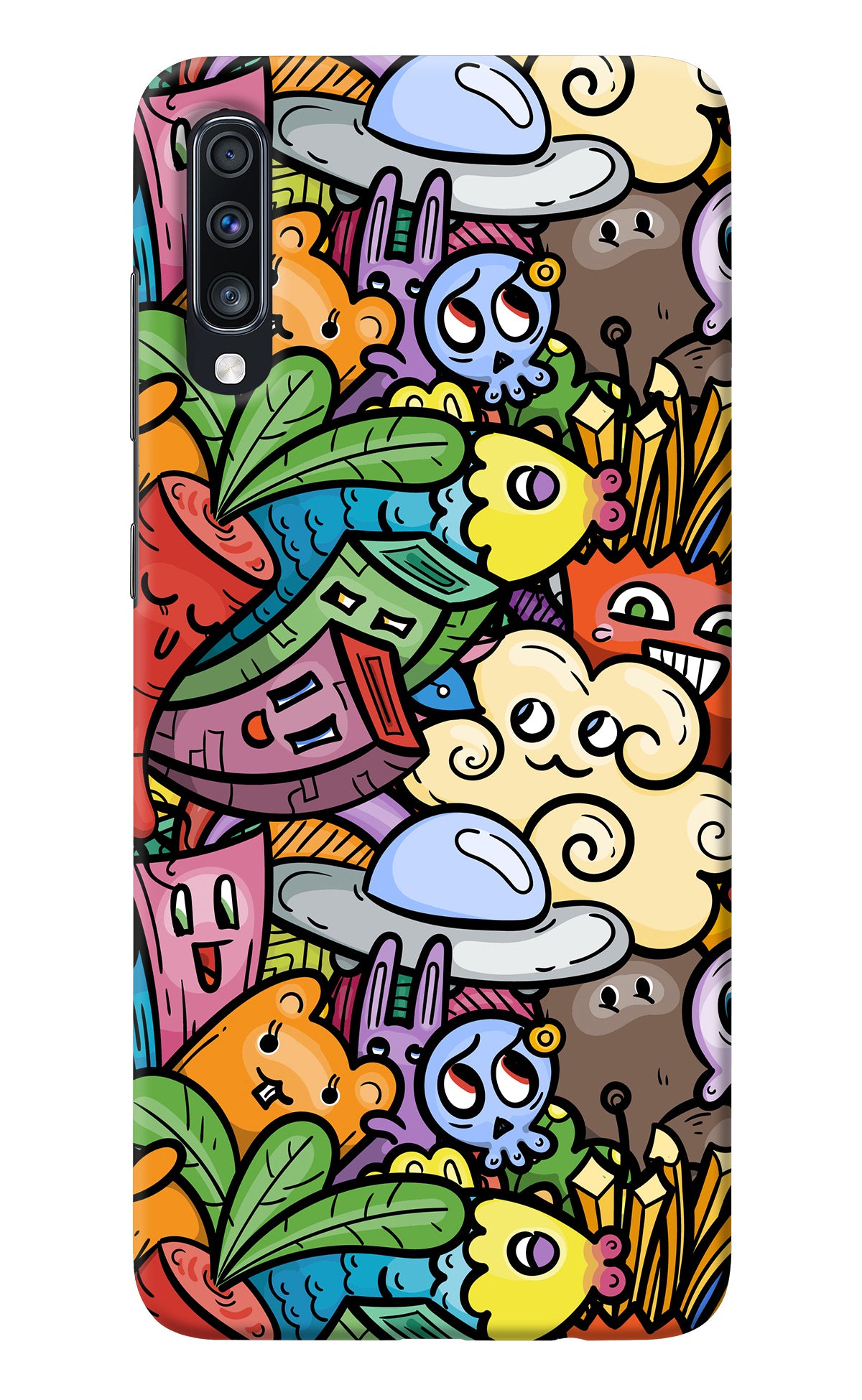 Veggie Doodle Samsung A70 Back Cover