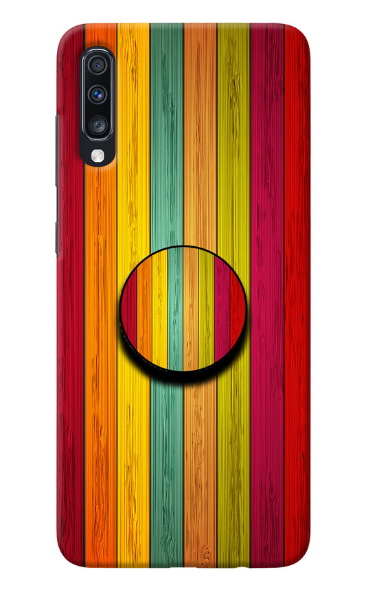 Multicolor Wooden Samsung A70 Pop Case