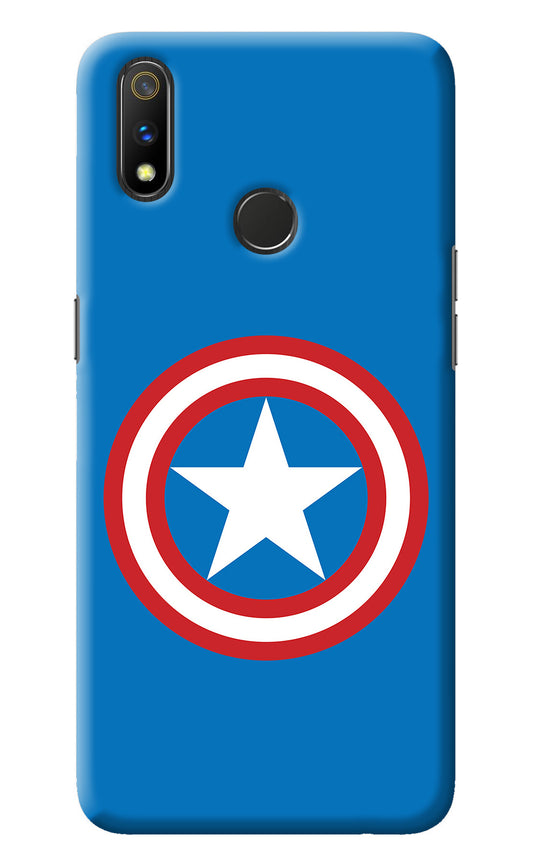 Captain America Logo Realme 3 Pro Back Cover