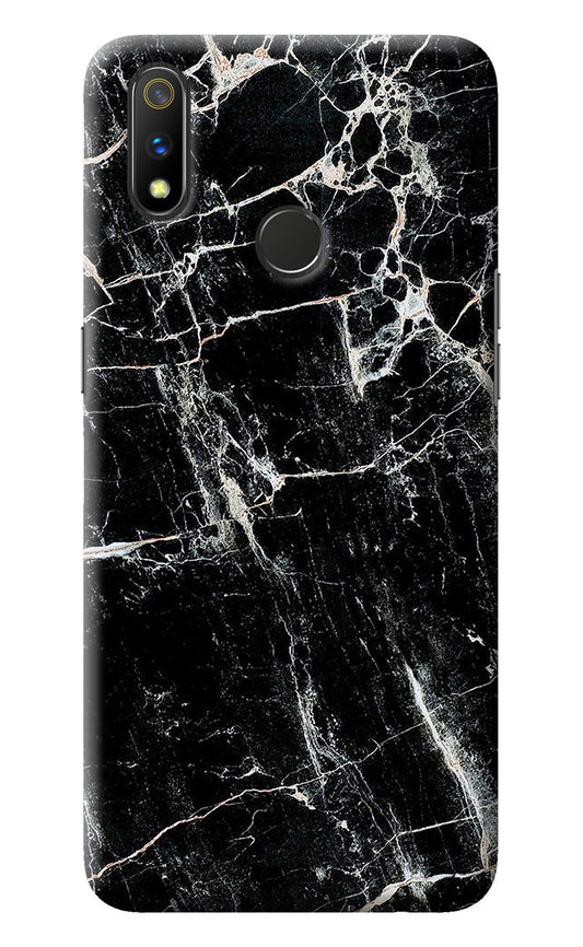 Black Marble Texture Realme 3 Pro Back Cover