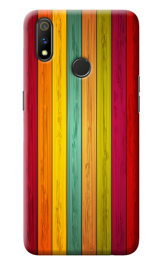 Multicolor Wooden Realme 3 Pro Back Cover